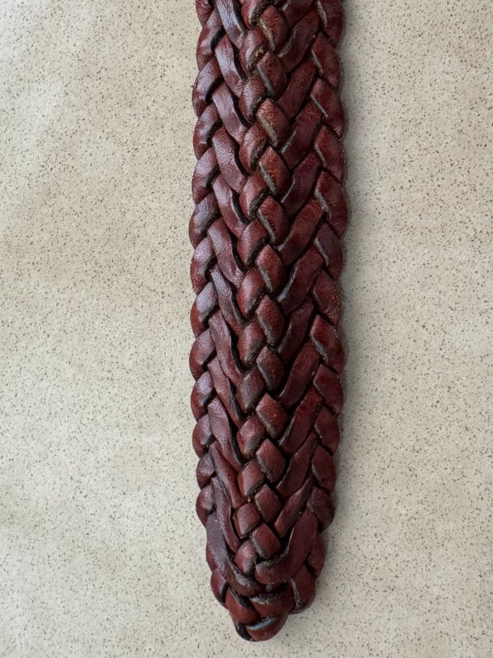 COACH Braided leather belt- medium brown - 42" - Picture 6 of 7